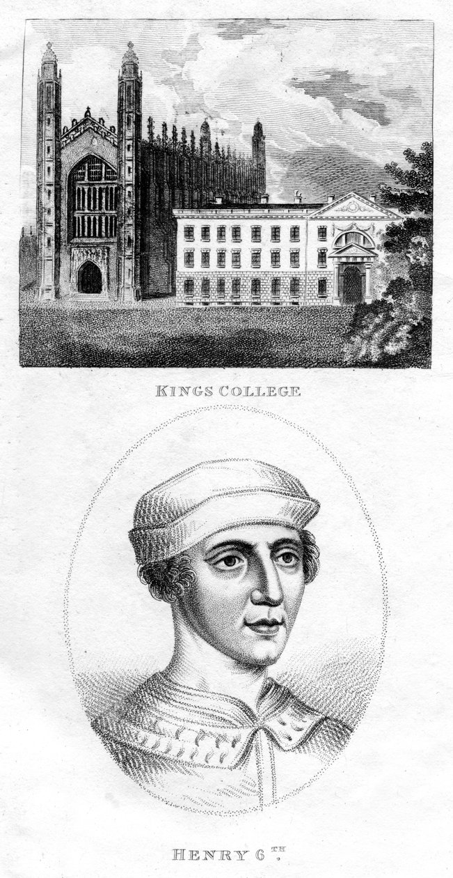 Kings College, Cambridge i Henryk VI, 1801 r. autorstwa Unbekannt