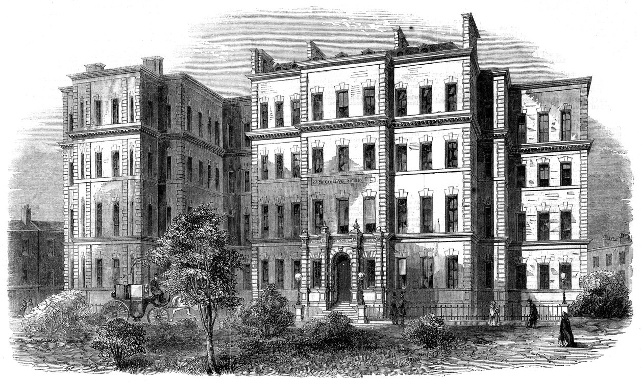 Kings College Hospital, Portugal Street, Lincolns Inn, Londyn, ok. 1860 r. autorstwa Unbekannt