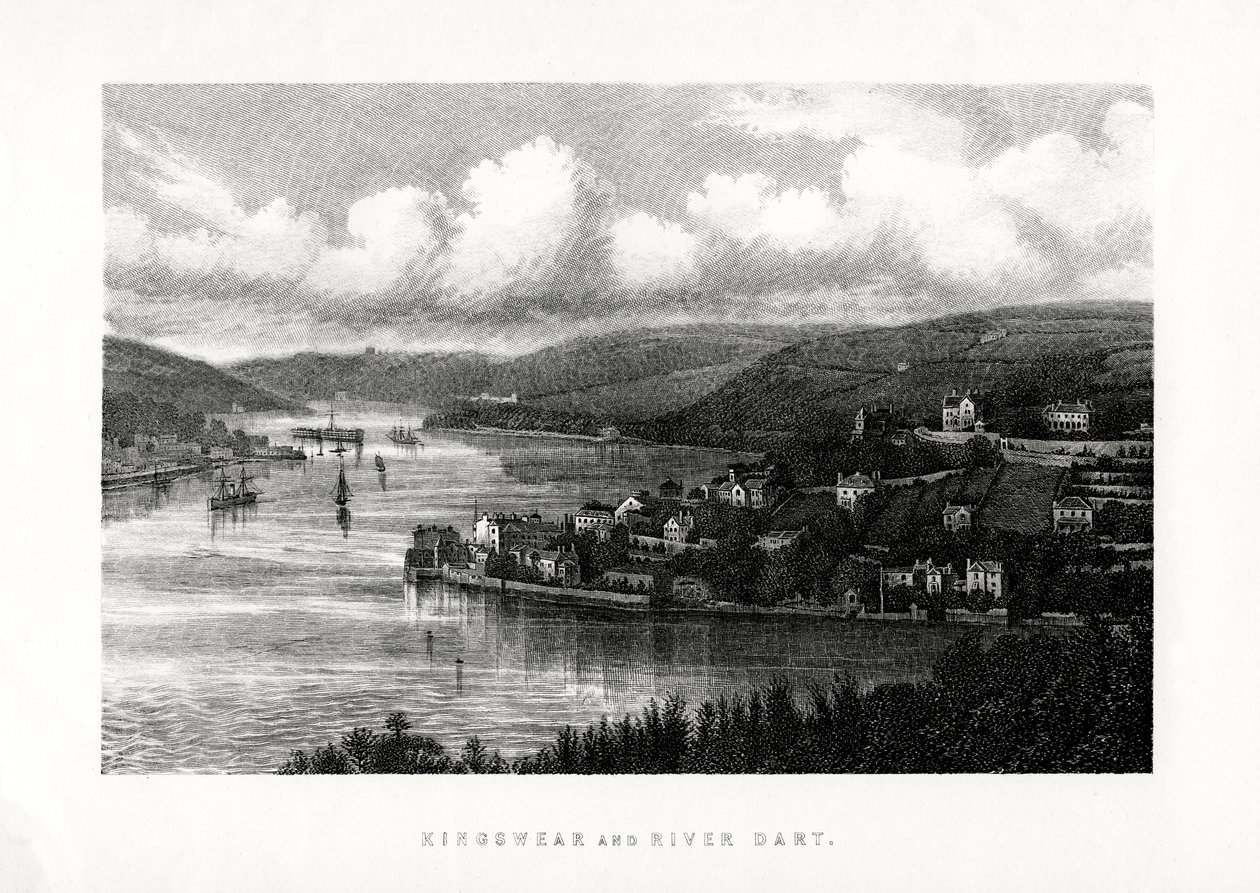 Kingswear i River Dart, South Devon, 1896 autorstwa Unbekannt
