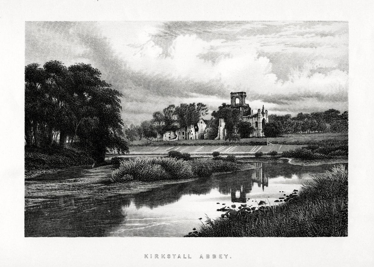 Opactwo Kirkstall, Leeds, Yorkshire, 1896 r. autorstwa Unbekannt
