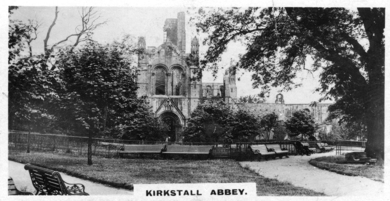 Opactwo Kirkstall, Leeds, Yorkshire, ok. 1920 r. autorstwa Unbekannt