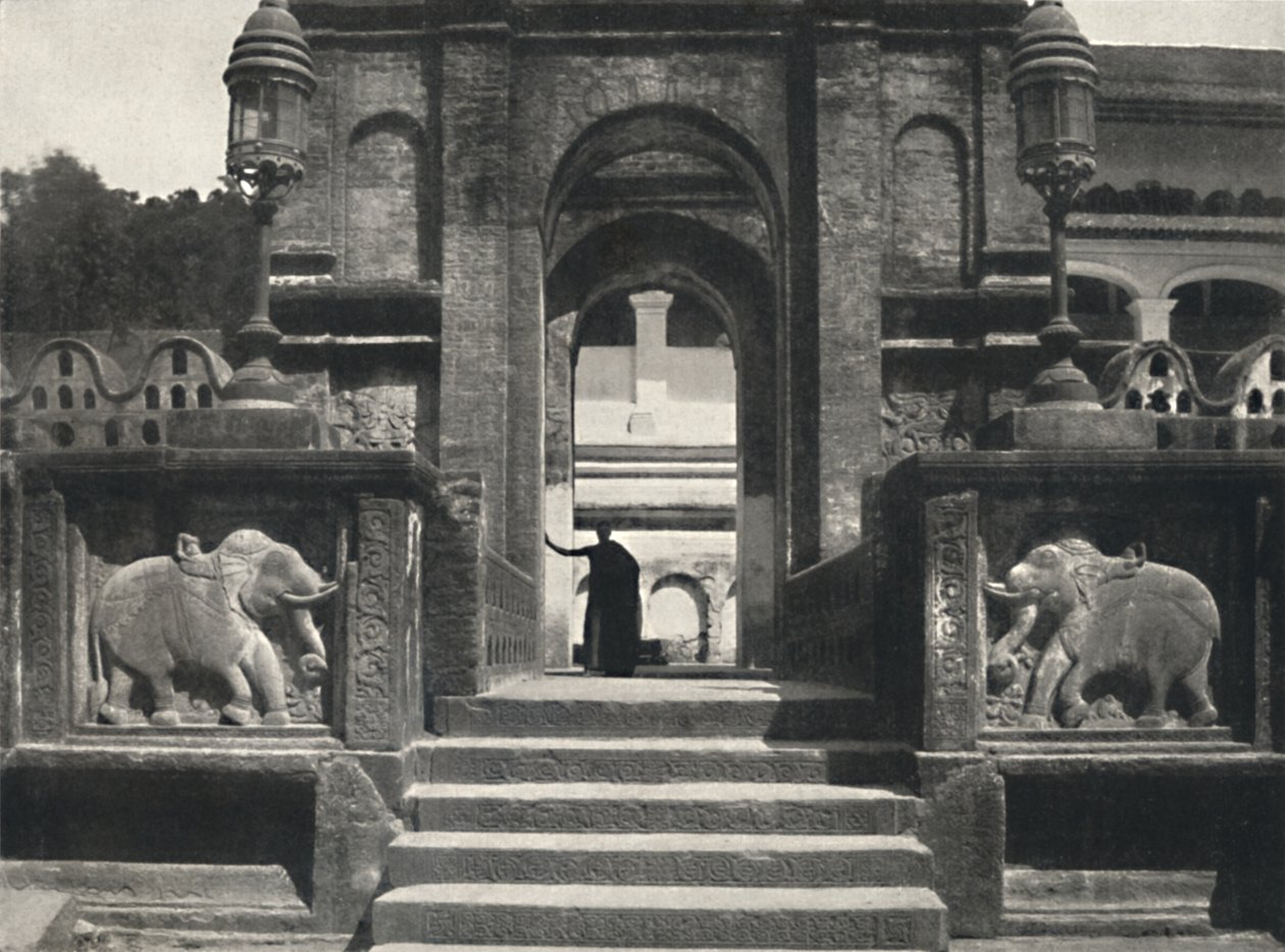 Klasztor w Świątyni Świętego Zęba Dalada Maligawa Vihara, Kandy, 1926 autorstwa Unbekannt
