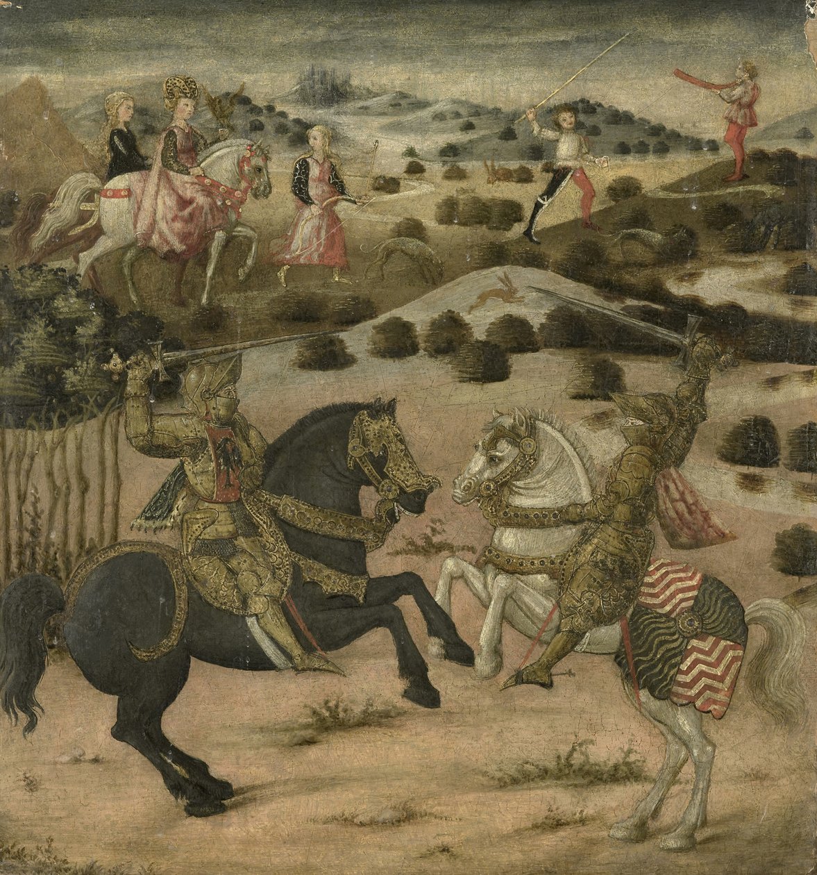 Scena legendy rycerza, 1450-1475 autorstwa Unbekannt