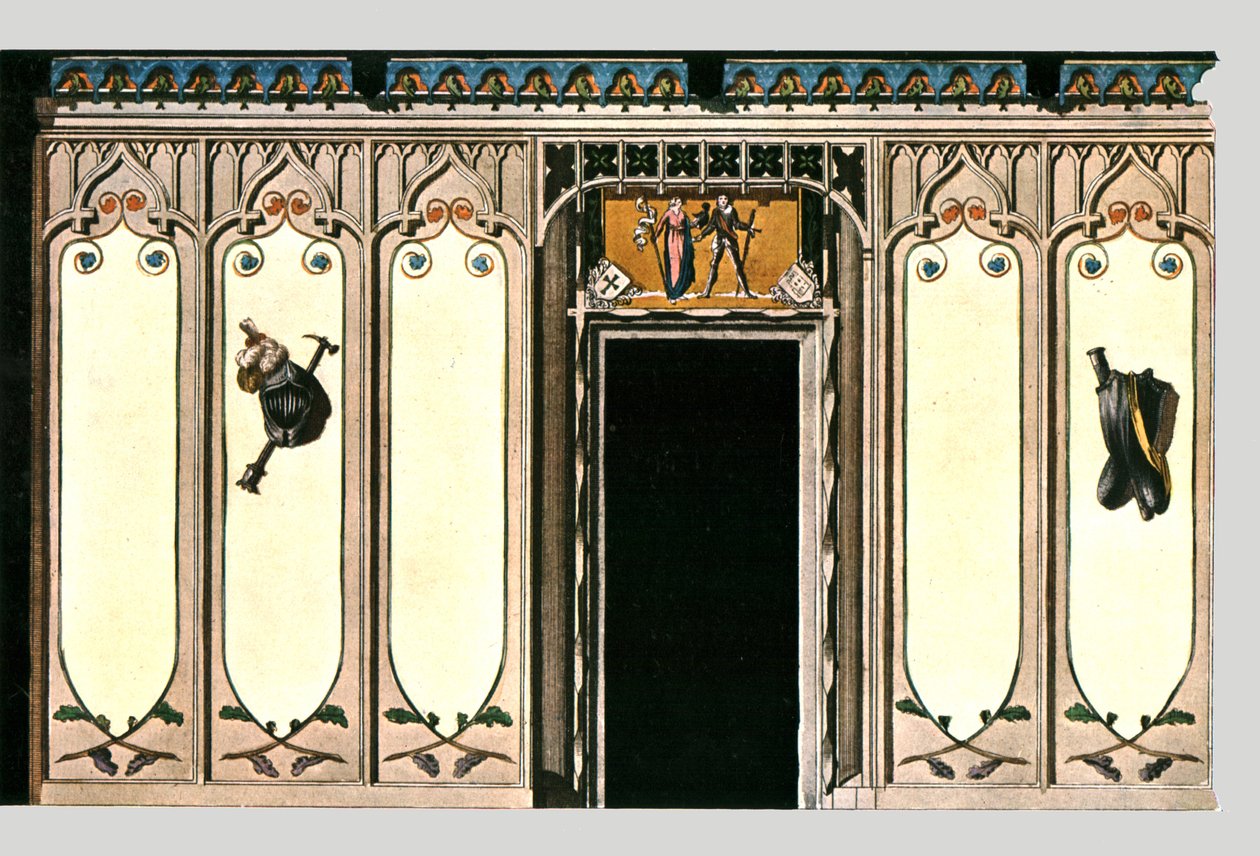 Sala Rycerska w stylu gotyckim, Lipsk, Niemcy, 1928. autorstwa Unbekannt