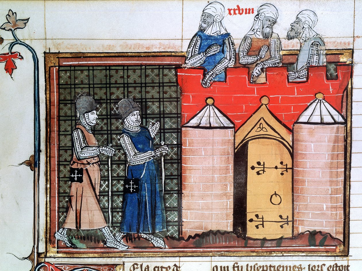 Templariusze przed Jerozolimą, ok. 1099, XIV w. autorstwa Unbekannt