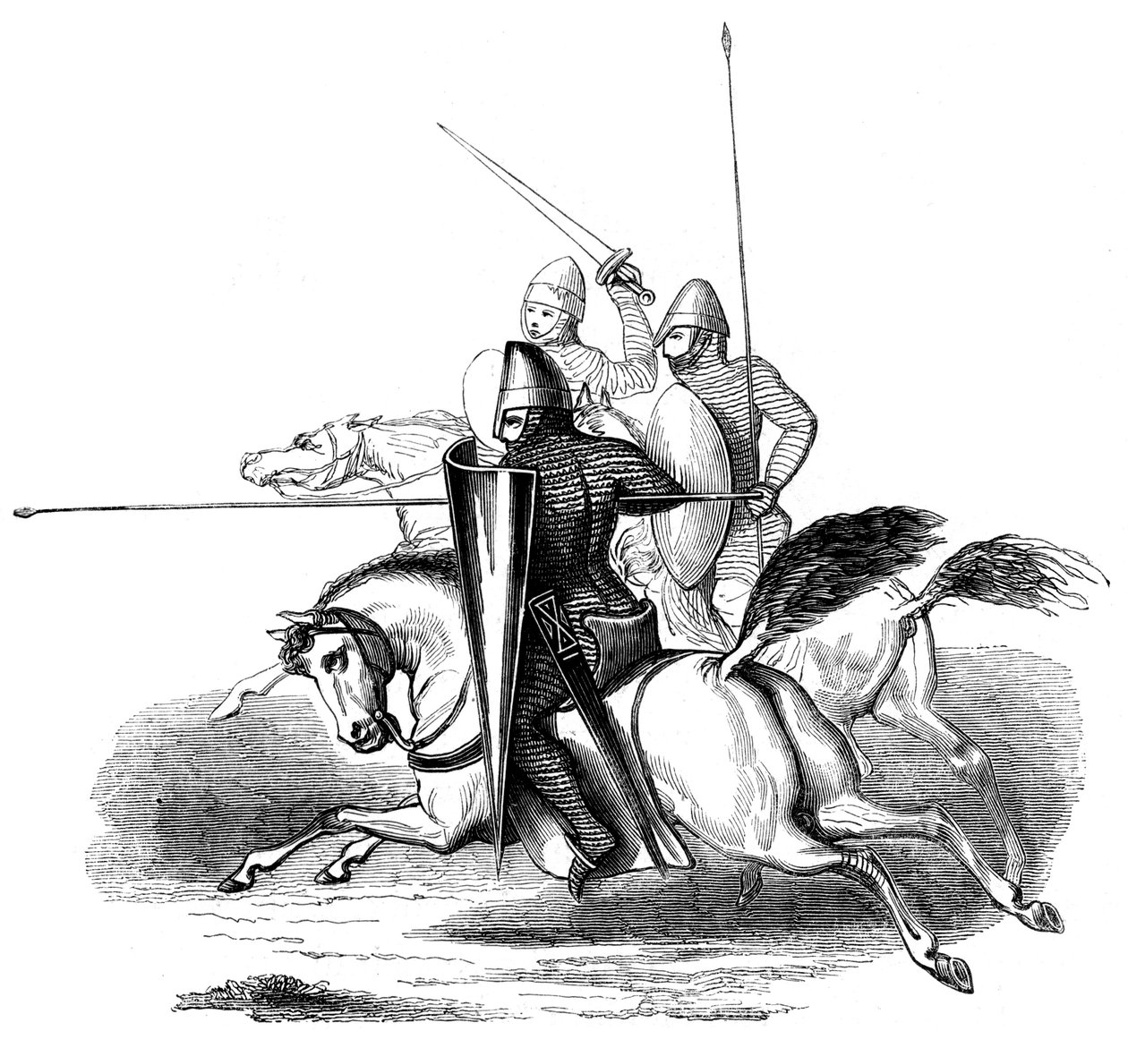 Rycerze króla Francji Ludwika VI, ok. XIV w. 1849 r autorstwa Unbekannt