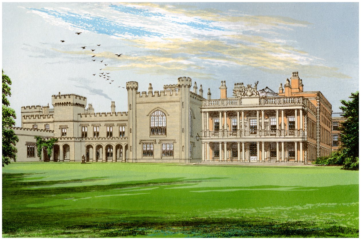 Knowsley Hall, Lancashire, dom hrabiego Derby, ok. 1880 r. autorstwa Unbekannt