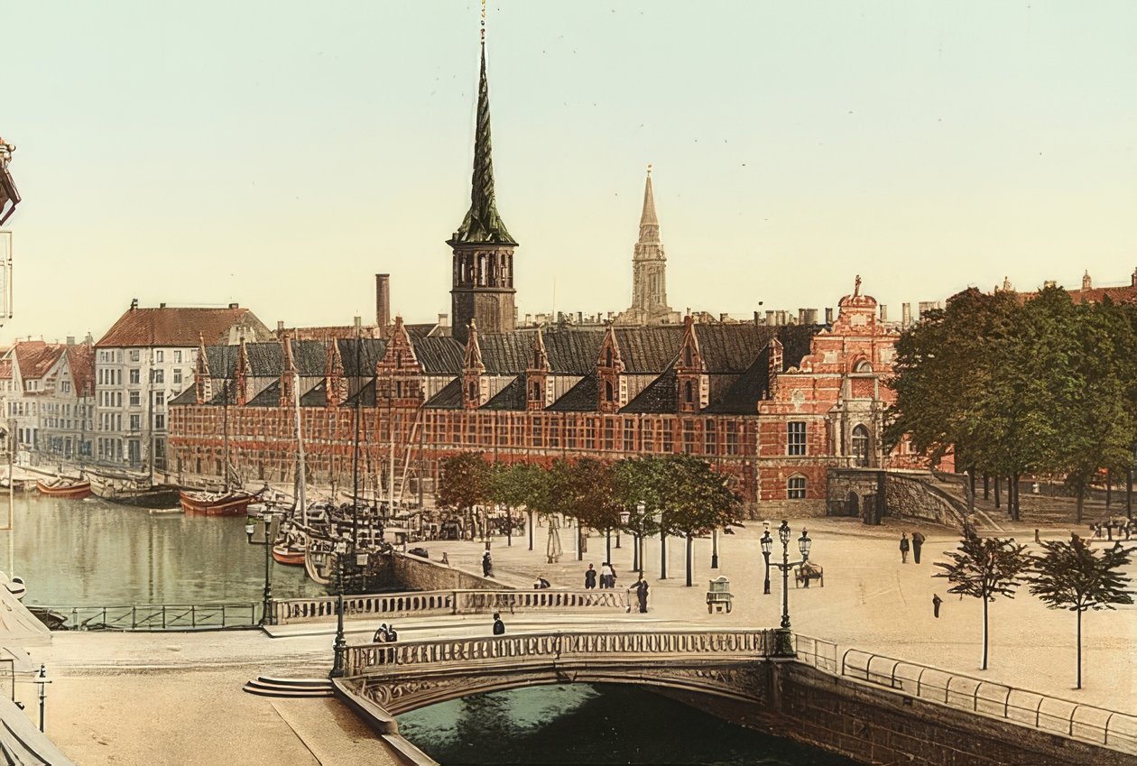 Kopenhaga. Giełda. Około 1900. Fotografia Photoglob / Zurych autorstwa Unbekannt