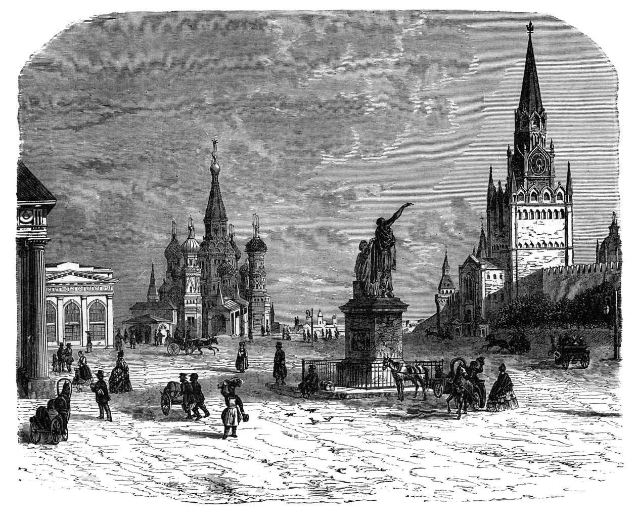 Plac Krusnaya, Moskwa, ok. 1890 r. autorstwa Unbekannt