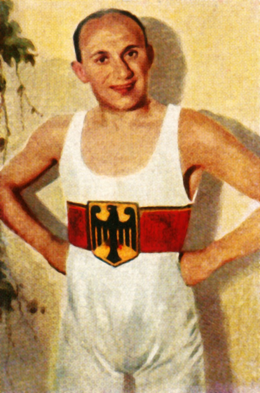 Kurt Leucht, niemiecki mistrz zapaśniczy wagi koguciej, 1928. autorstwa Unbekannt