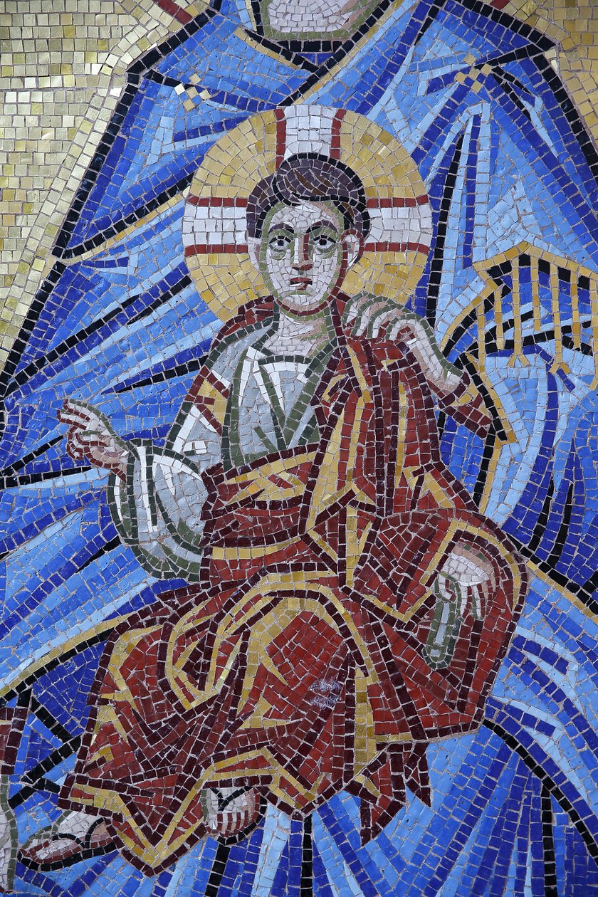 Klasztor Kykkos, Cypr. Mozaika szczegół. Jezus jako dziecko, 20150510, Pedoulas, Cypr autorstwa Unbekannt