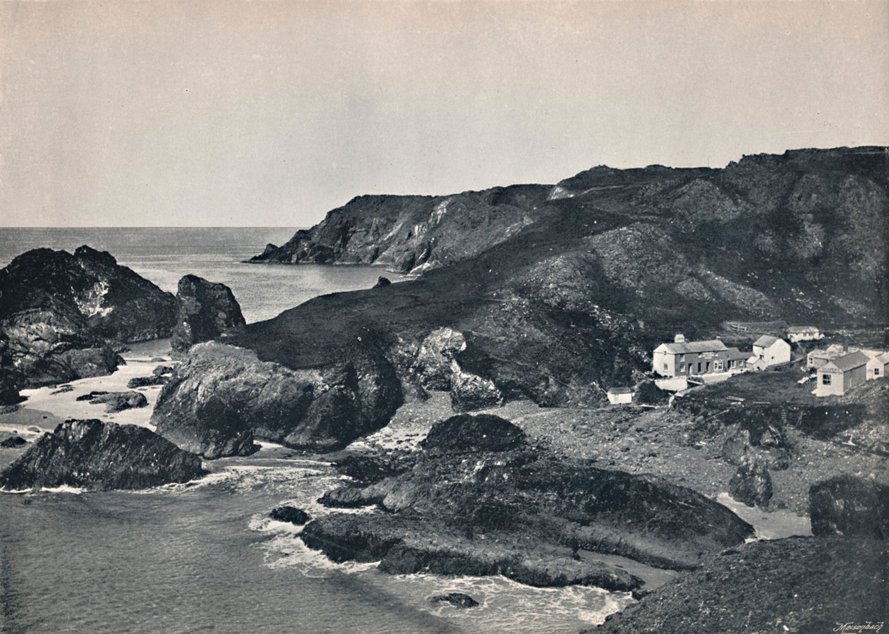 Kynance Cove - Zatoka i wioska, 1895 autorstwa Unbekannt
