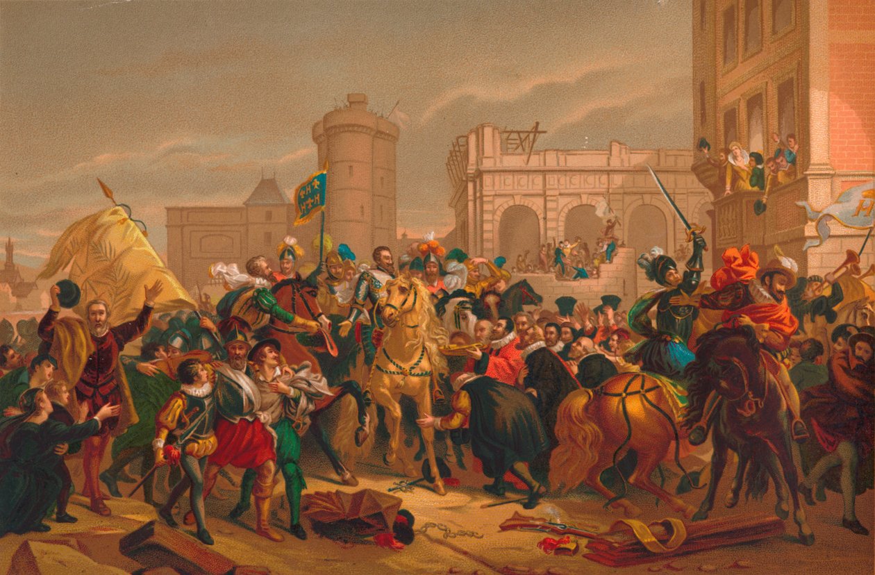 LEntree dHenri IV a Paryż wjazd Henryka IV do Paryża, 1817 autorstwa Unbekannt