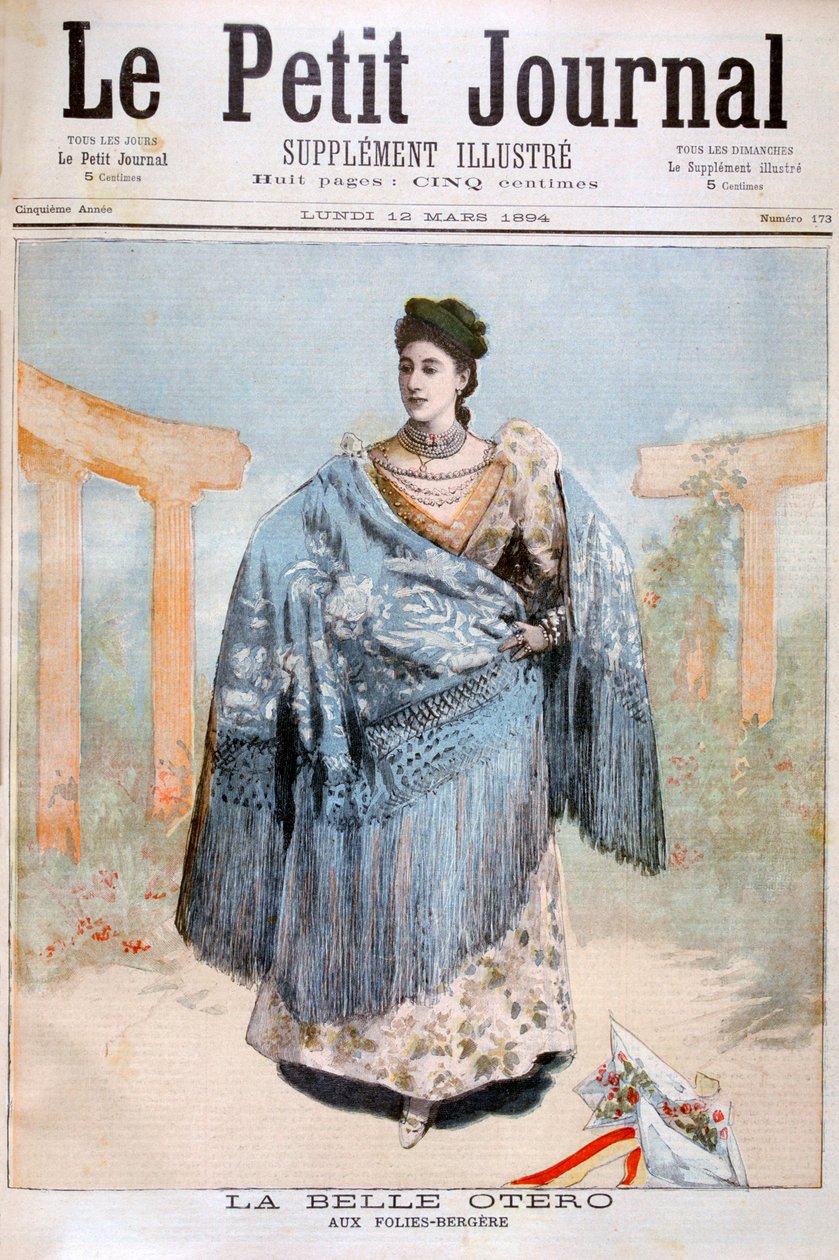 La Belle Otero, urodzona w Hiszpanii tancerka, aktorka i kurtyzana, 1894 autorstwa Unbekannt