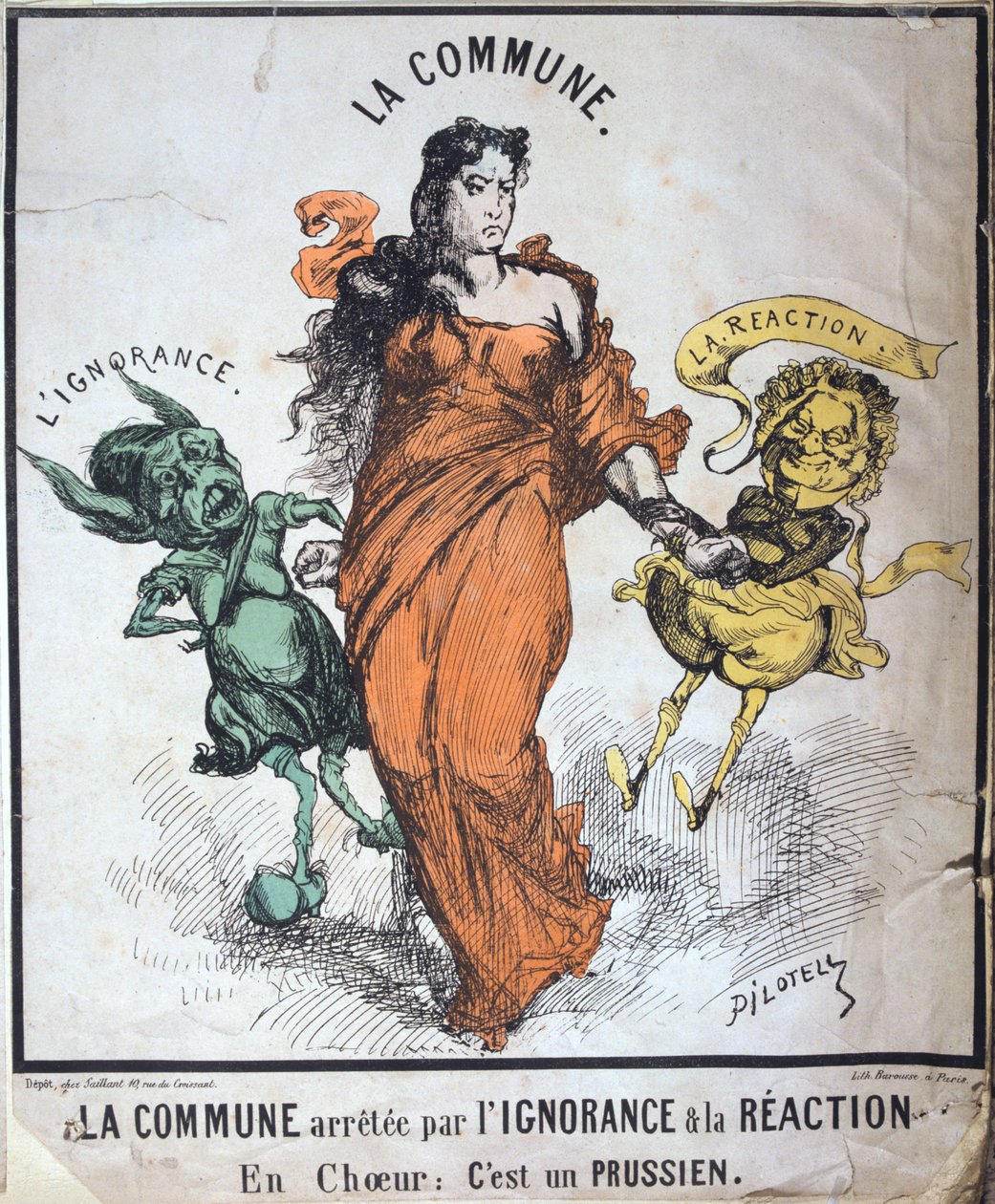Komuna aresztowana przez ignorancję i reakcję, 1871 autorstwa Unbekannt