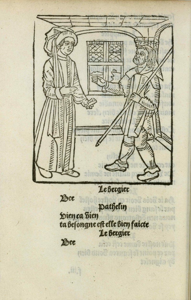 Farsa Mistrza Pathelina, c. 1490. autorstwa Unbekannt