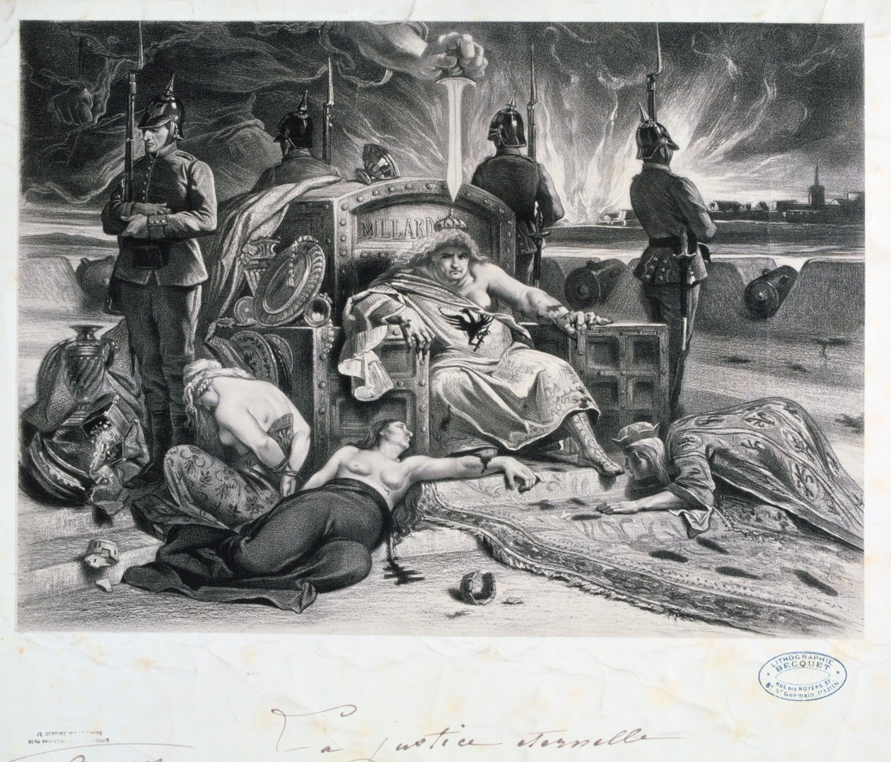 Wieczna Sprawiedliwość, wojna francusko-pruska, 1870-1871. autorstwa Unbekannt