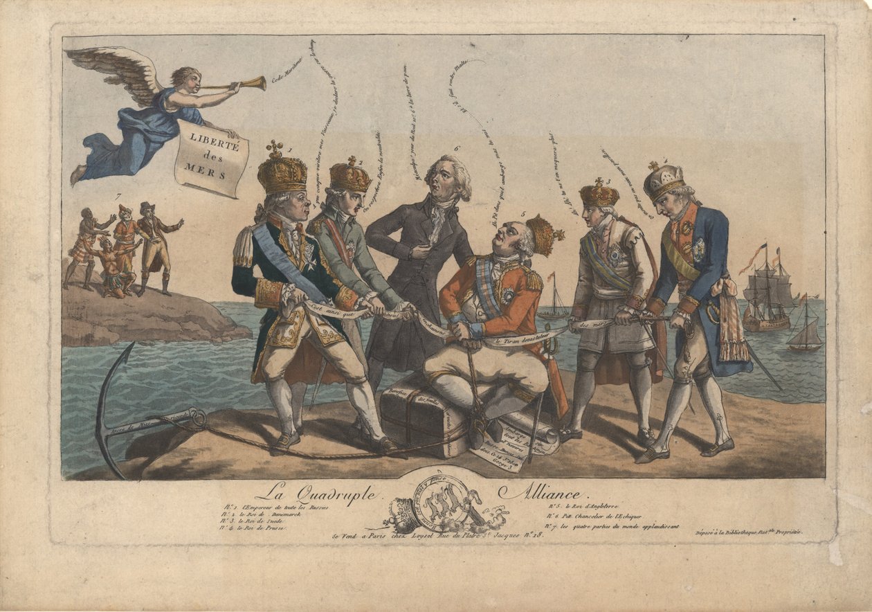 La Czteroosobowy Sojusz, 1800. autorstwa Unbekannt
