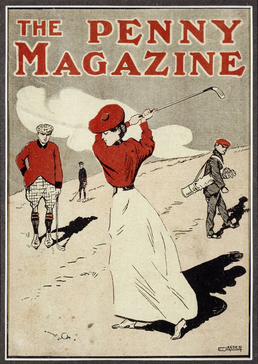 Golfistka robi zamach na okładce „The Penny Magazine”, c1900 autorstwa Unbekannt
