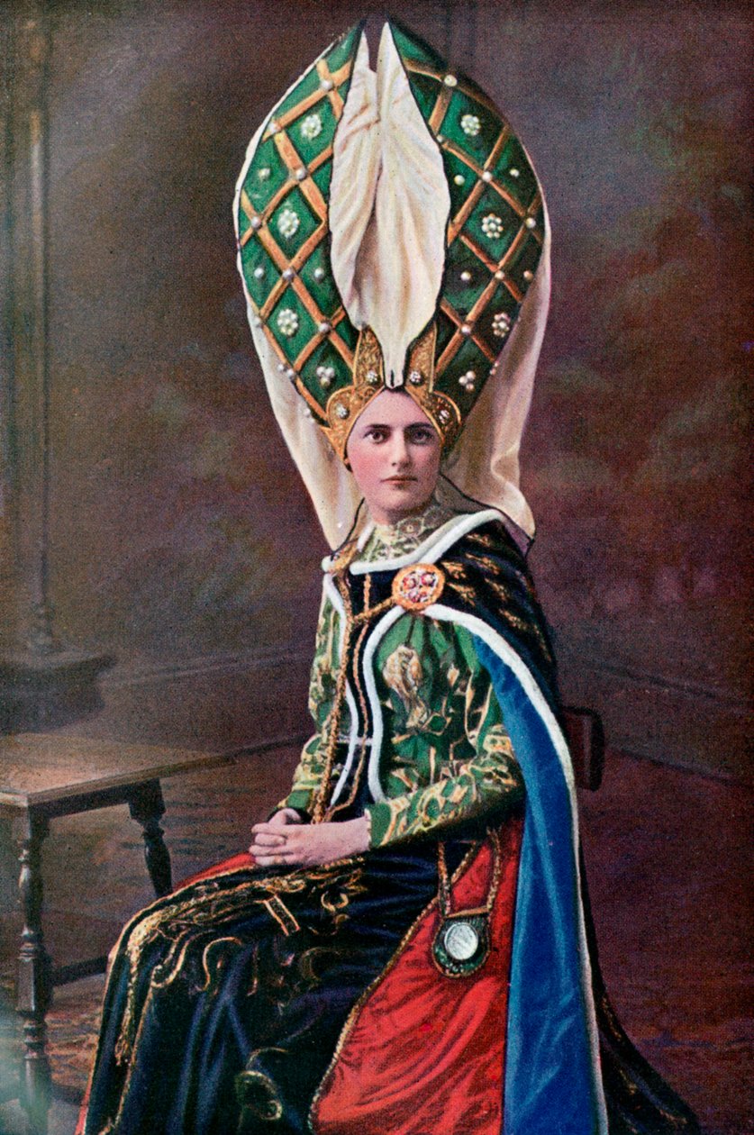 Nakrycie głowy Ladys, 1450-1470, 1910 autorstwa Unbekannt