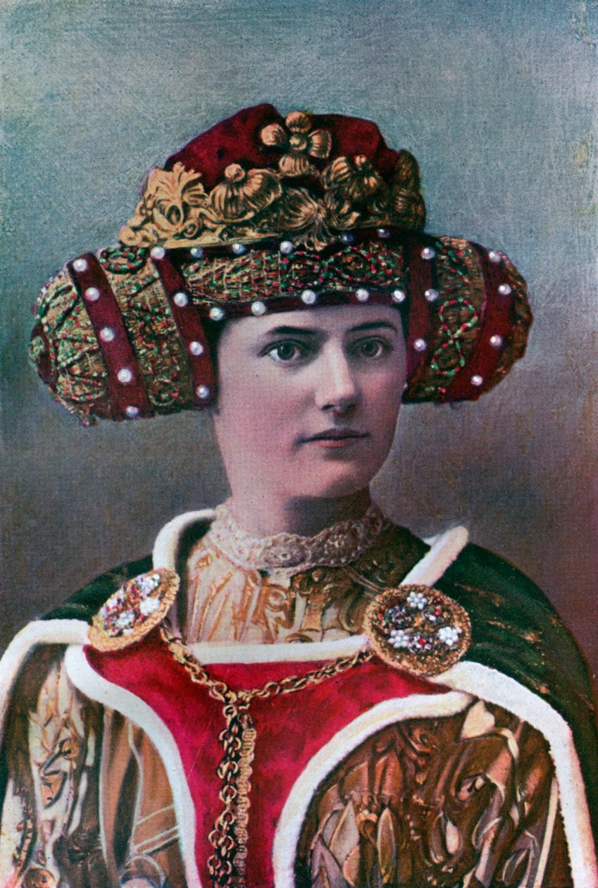 Nakrycie głowy Ladys, XIV wiek, 1910 autorstwa Unbekannt