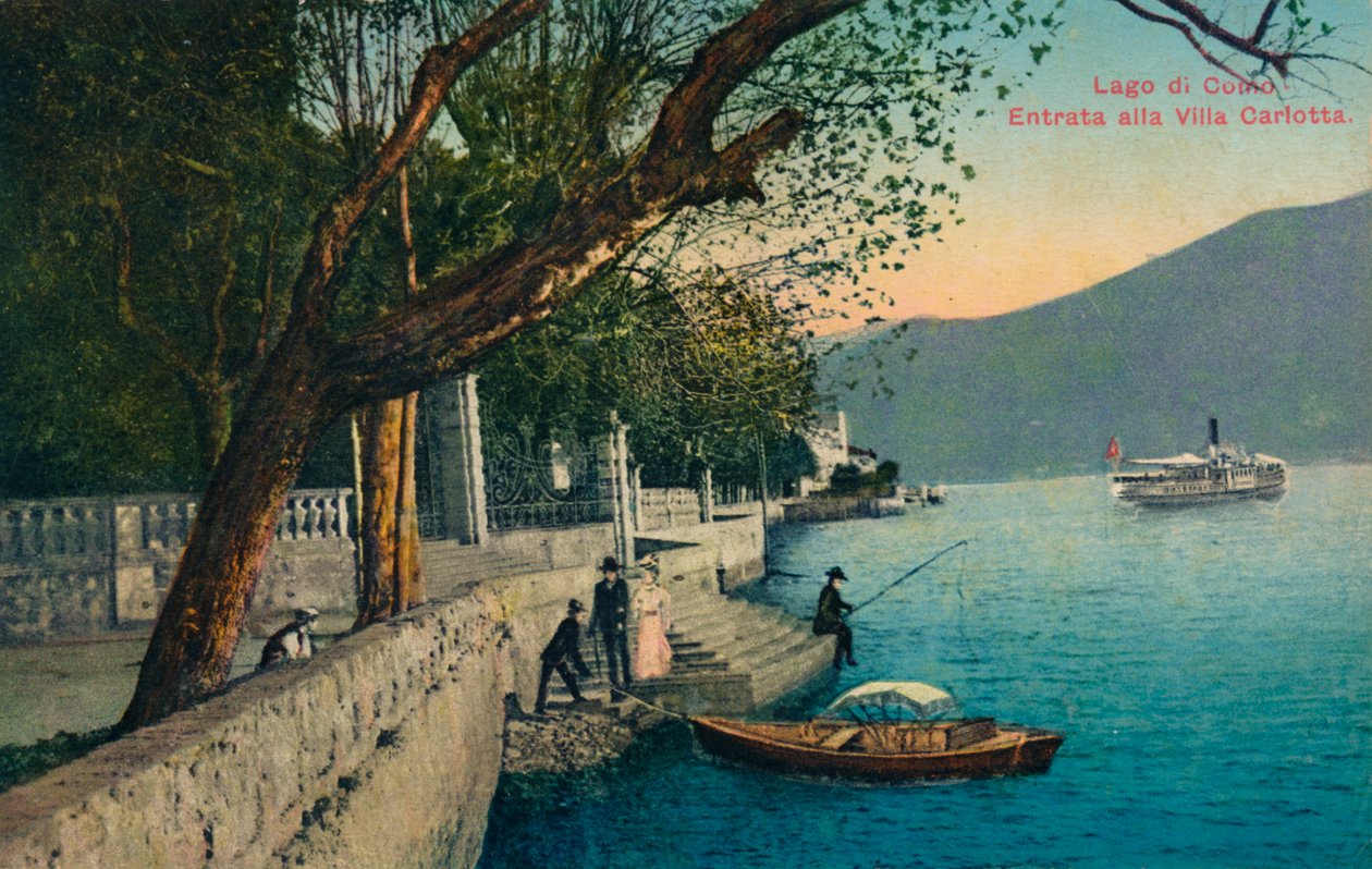 Jezioro Como. Wejście do willi Carlotta, ok. 1888 r. autorstwa Unbekannt