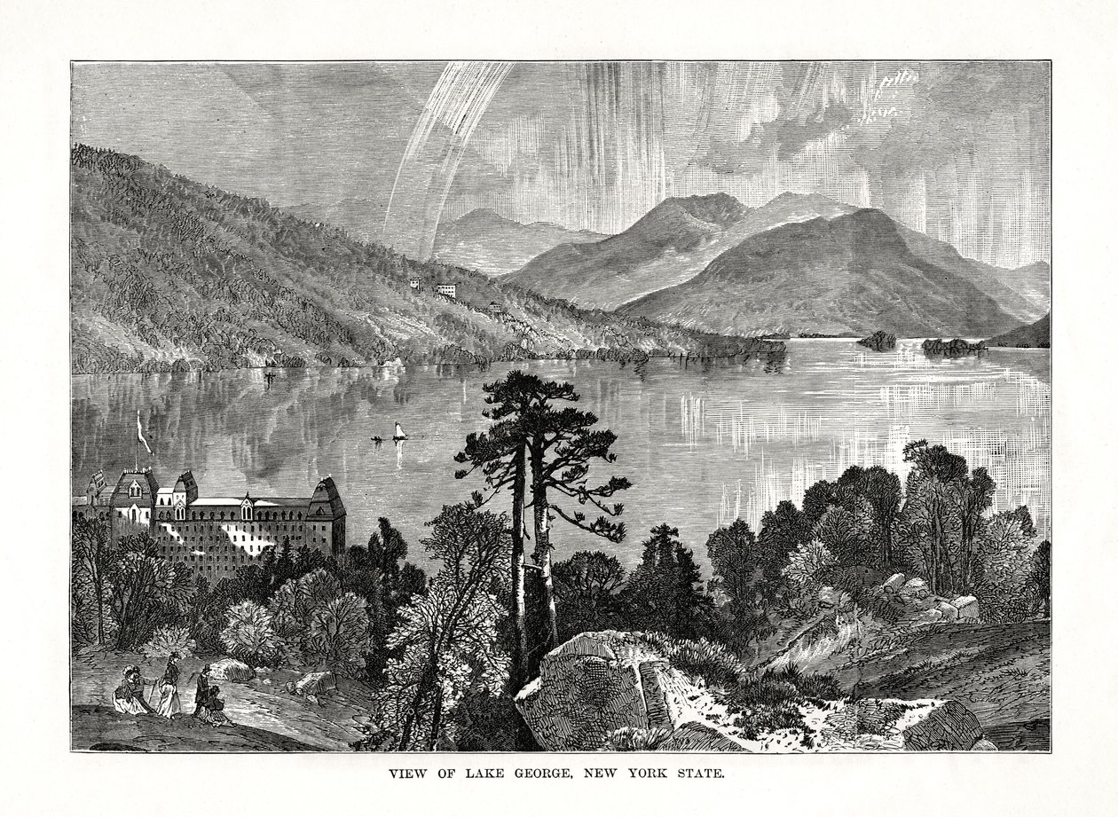 Lake George, stan Nowy Jork, USA, 1877 r. autorstwa Unbekannt