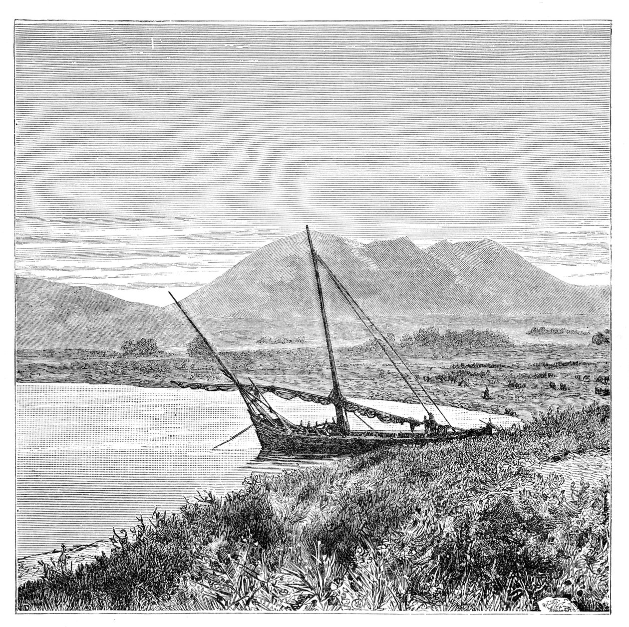 Jezioro Van, zatoka Tadwan i góra Nimrud, Turcja, 1895 autorstwa Unbekannt