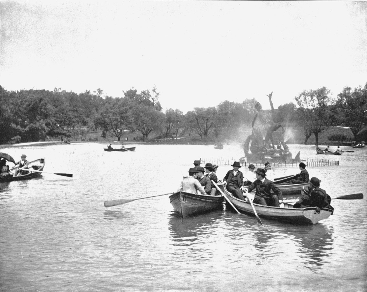Jezioro w Wade Park, Cleveland, Ohio, USA, ok. 1900. autorstwa Unbekannt
