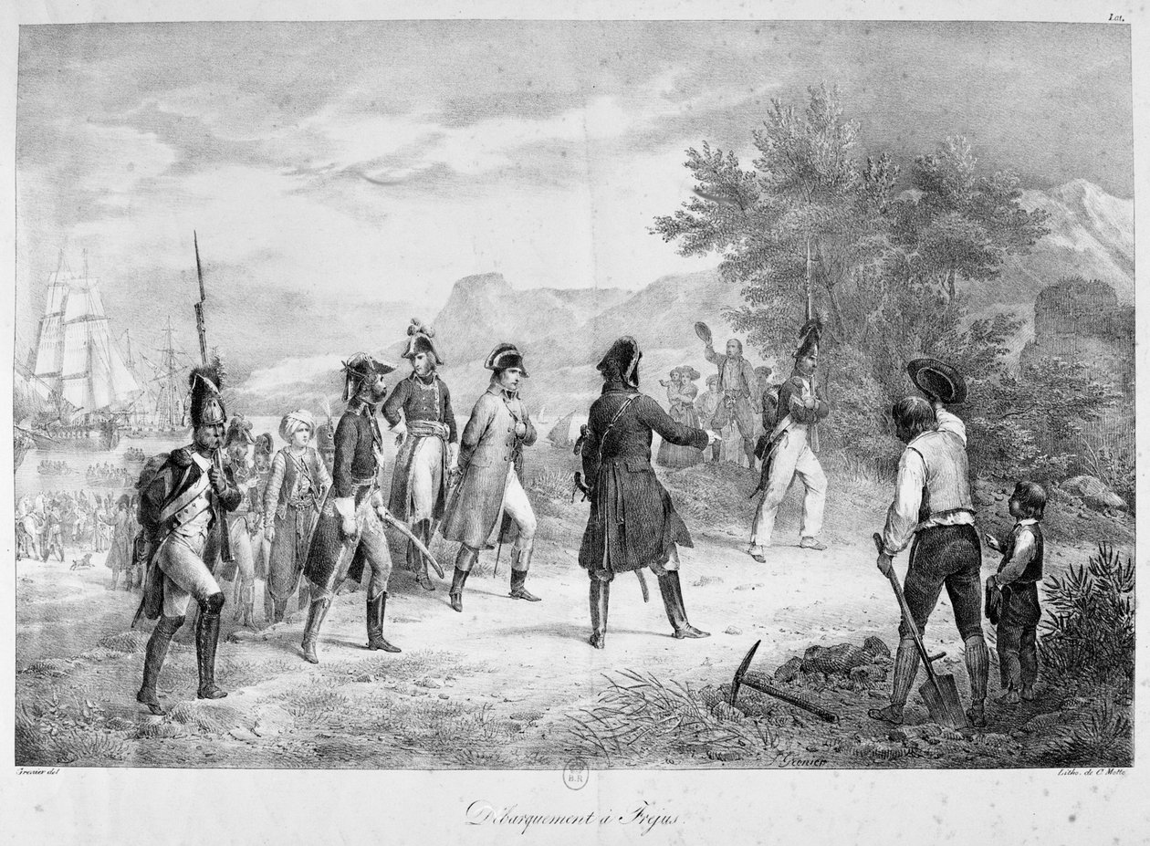 Lądowanie we Frejus, marzec 1815 autorstwa Unbekannt