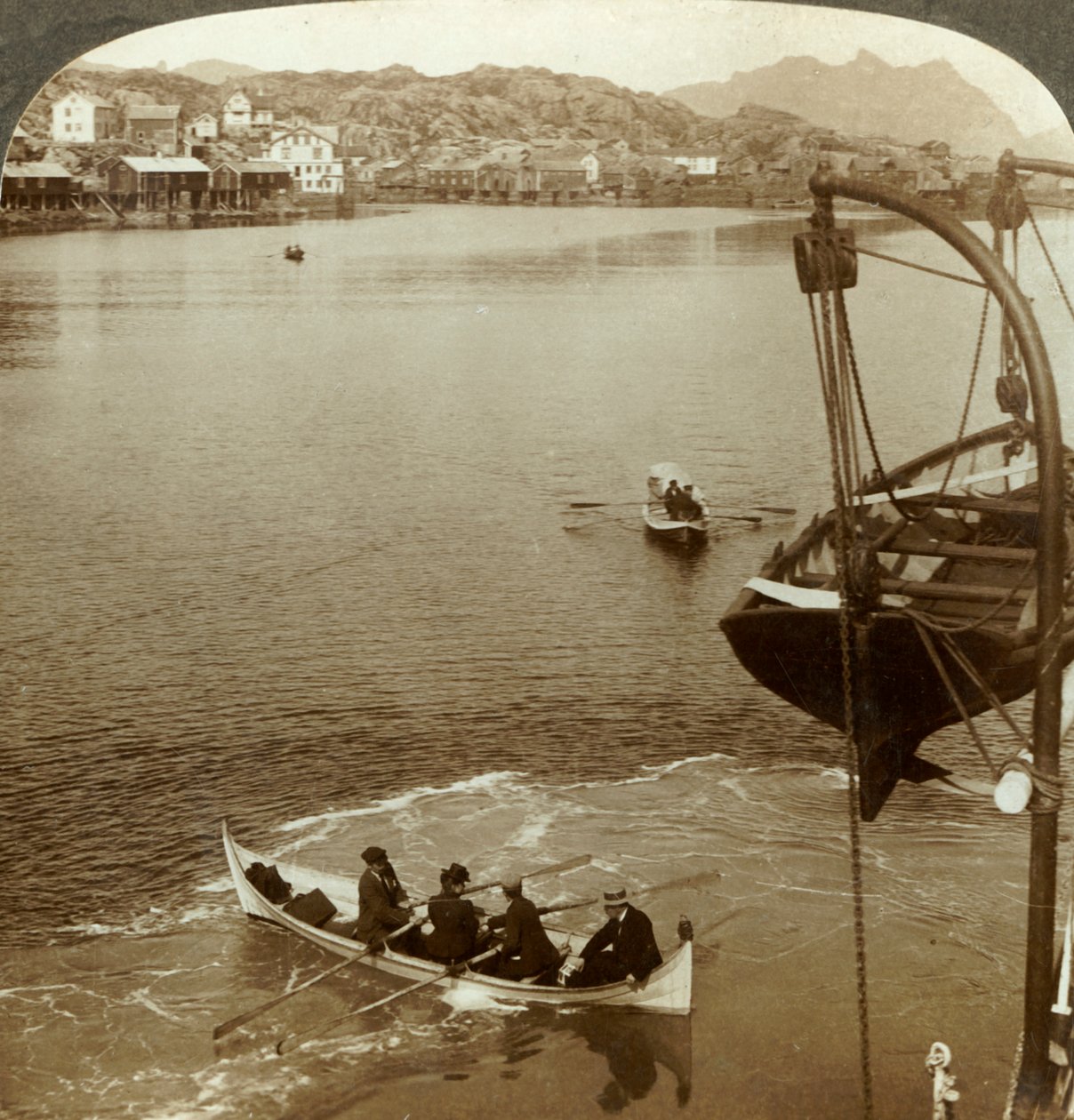 Lądowanie z parowca w krainie arktycznej, Svolvaer, Lofoty, Północna Norwegia, c1905. autorstwa Unbekannt