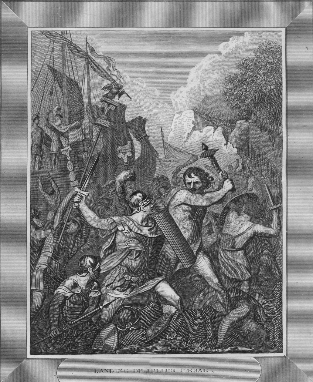Lądowanie Juliusza Cezara, 1838 autorstwa Unbekannt