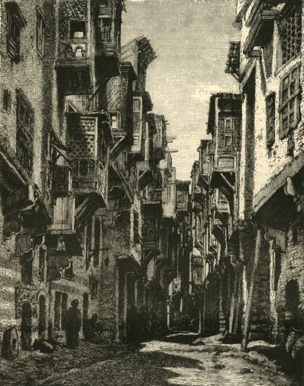 Zaułek w dzielnicy koptów, Kair, 1890. autorstwa Unbekannt