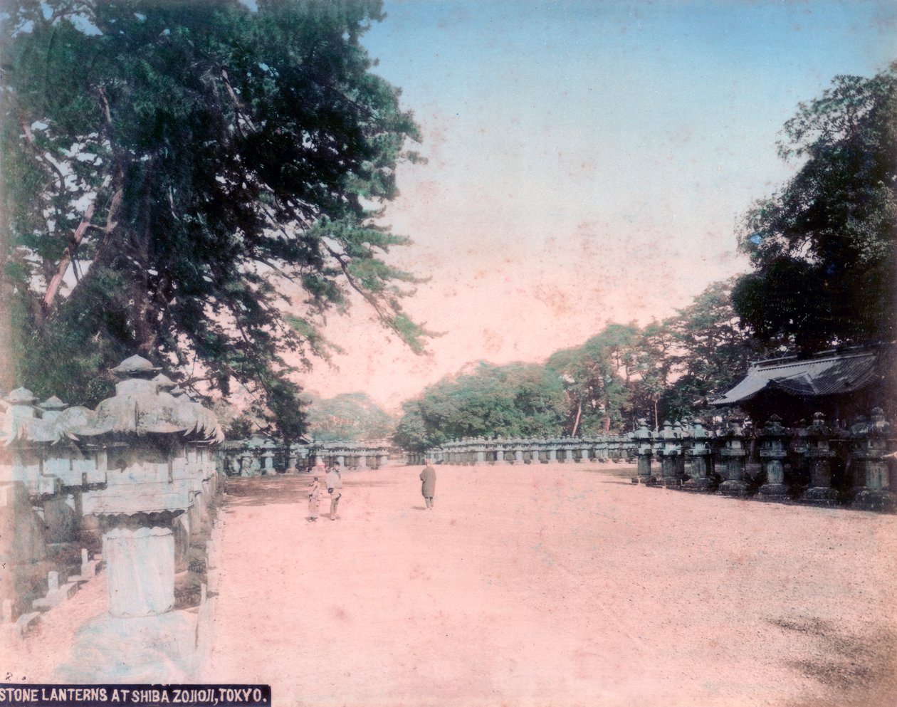 Latarnie w Zojoji w Shiba Park, Tokio autorstwa Unbekannt