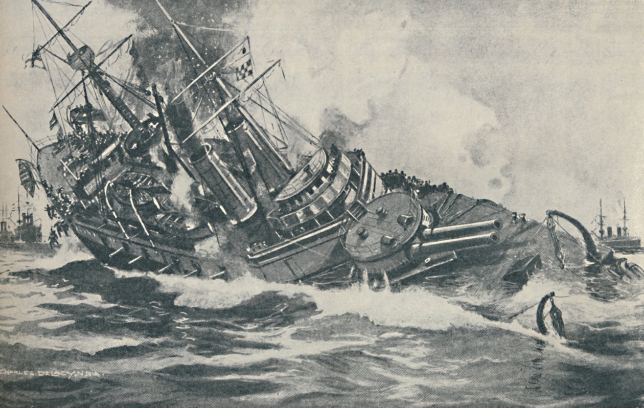 Ostatnie chwile tonącego pancernika HMS Victoria, 1893, 1937 autorstwa Unbekannt