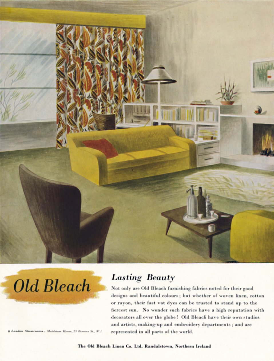 Trwałe piękno - reklama Old Bleach Linen Co., c1945 autorstwa Unbekannt