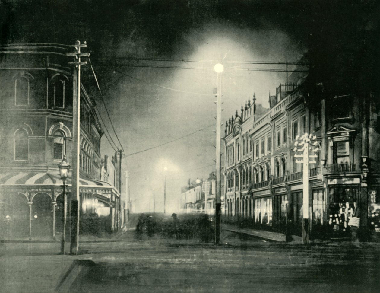 Launceston By Night Brisbane Street, 1901. autorstwa Unbekannt