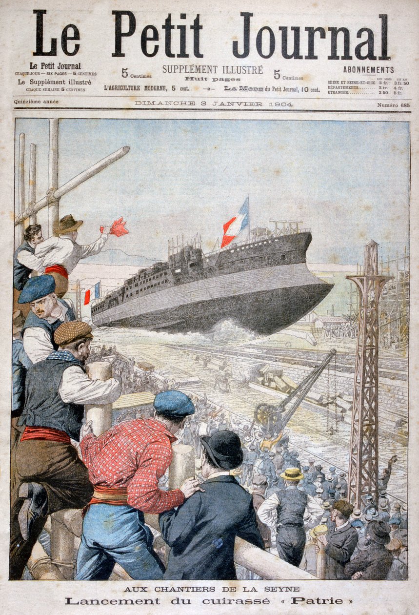 Wodowanie francuskiego pancernika Patrie, Toulon, grudzień 1903 1904 autorstwa Unbekannt
