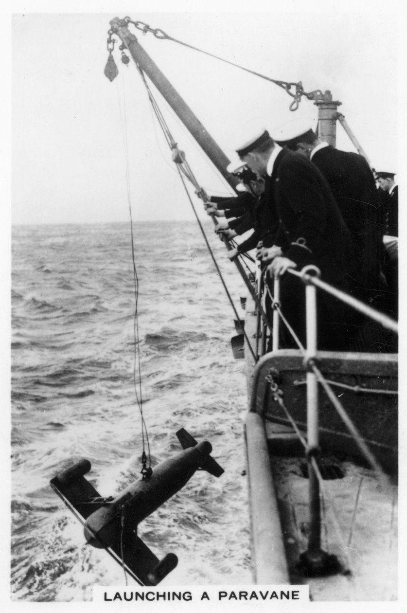 Wystrzelenie parawany z pancernika HMS Rodney, 1937 autorstwa Unbekannt