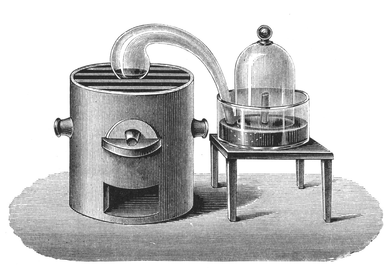 Badanie Lavoisiersa dotyczące istnienia tlenu w powietrzu, koniec XVIII w., 1894 r. autorstwa Unbekannt