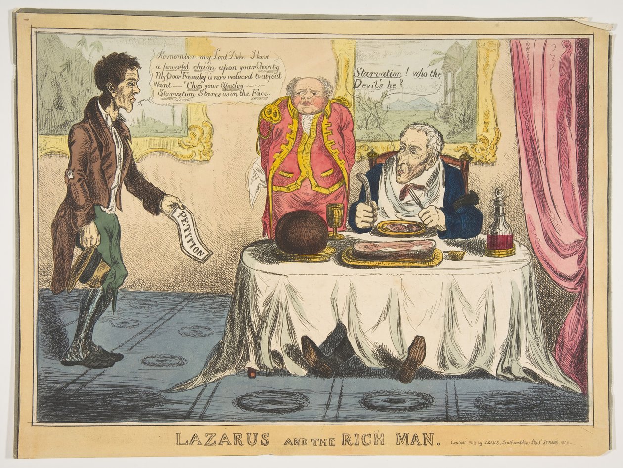 Łazarz i bogacz, 1830. autorstwa Unbekannt