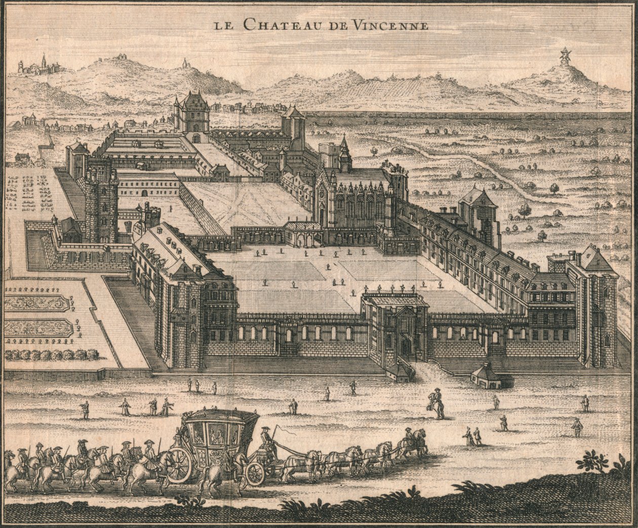 Zamek Vincennes, 1723. autorstwa Unbekannt