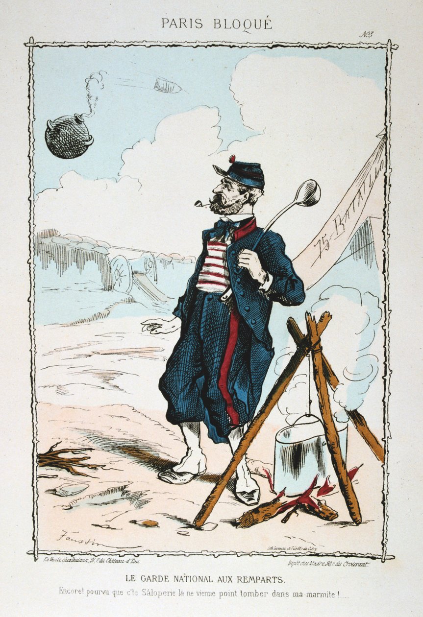 Gwardia Narodowa na murach obronnych, 1870-1871 autorstwa Unbekannt