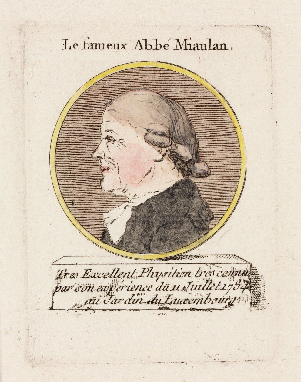 Słynny Abbe Miaulan”, ok. 1784 autorstwa Unbekannt