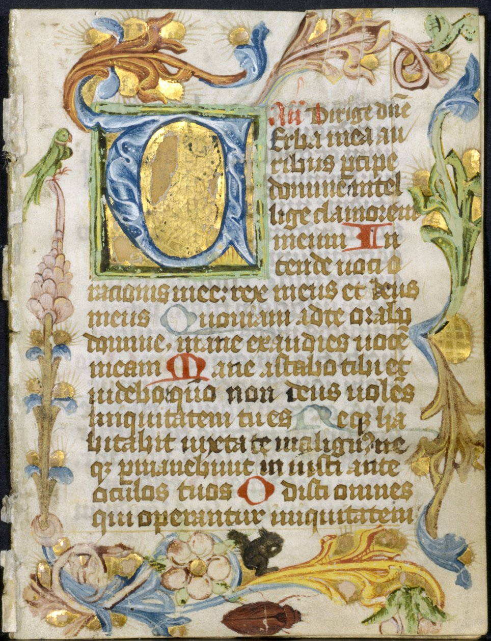 Kartka z Księgi godzin: inicjał V z ramką w kwiaty, ok. 1900 r. 1460-1500. autorstwa Unbekannt