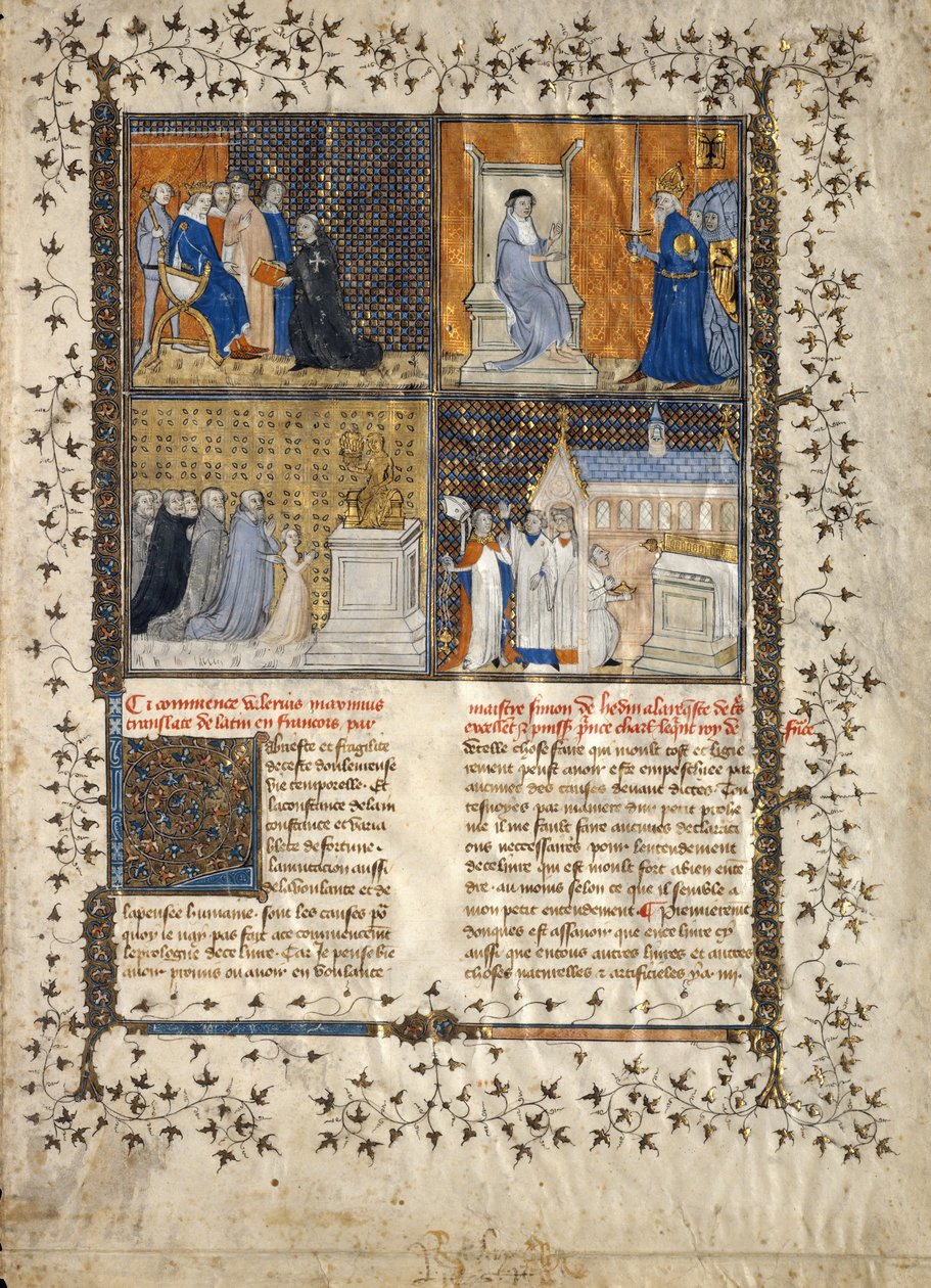 Karta z rękopisu Valeriusa Maximusa, francuska, ca. 1380-90. autorstwa Unbekannt