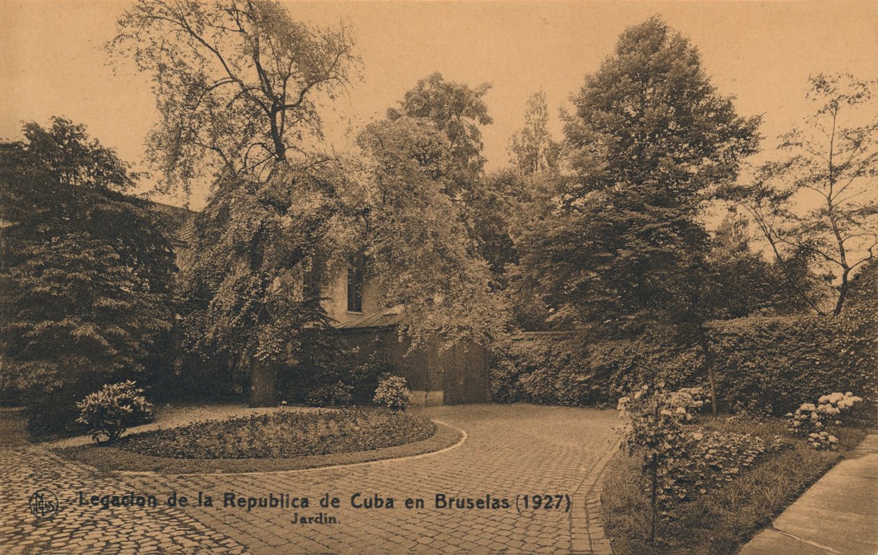 Poselstwo Republiki Kuby w Brukseli 1927 - Ogród, c1927 autorstwa Unbekannt