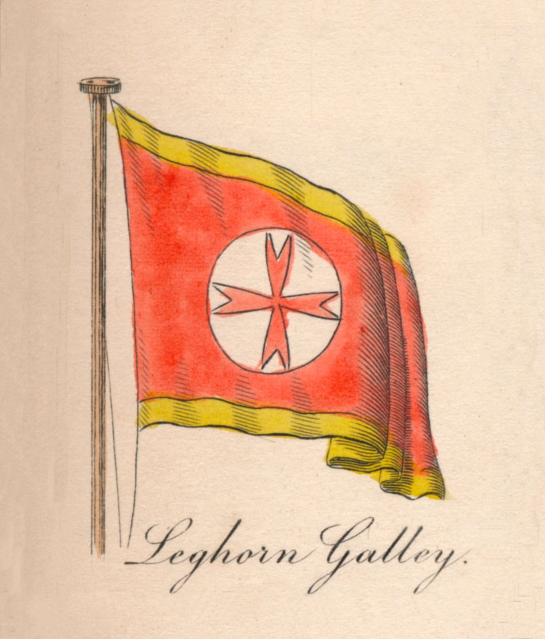 Galera Leghorn, 1838 autorstwa Unbekannt