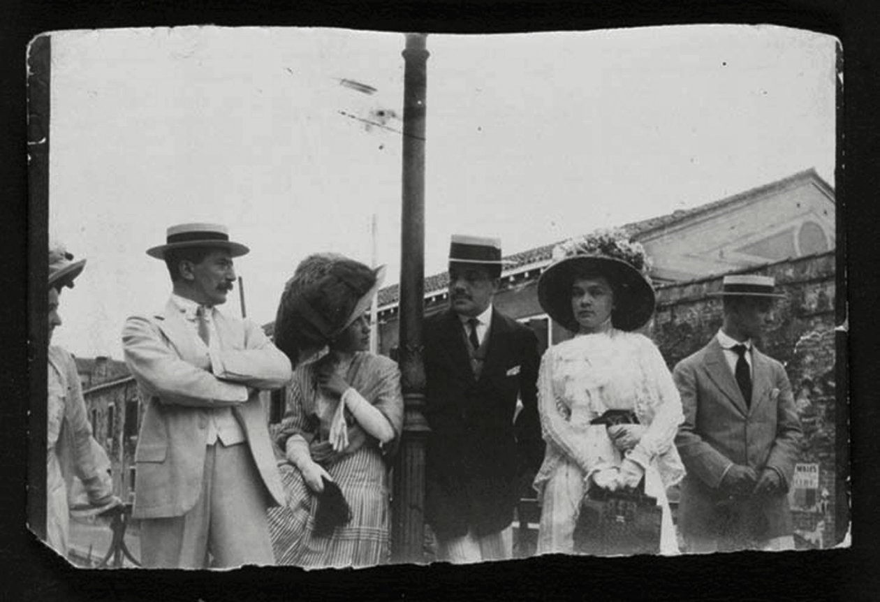 Leon Bakst, rosyjski artysta i projektant i impresario baletu Serge Diagilev, c1910 autorstwa Unbekannt