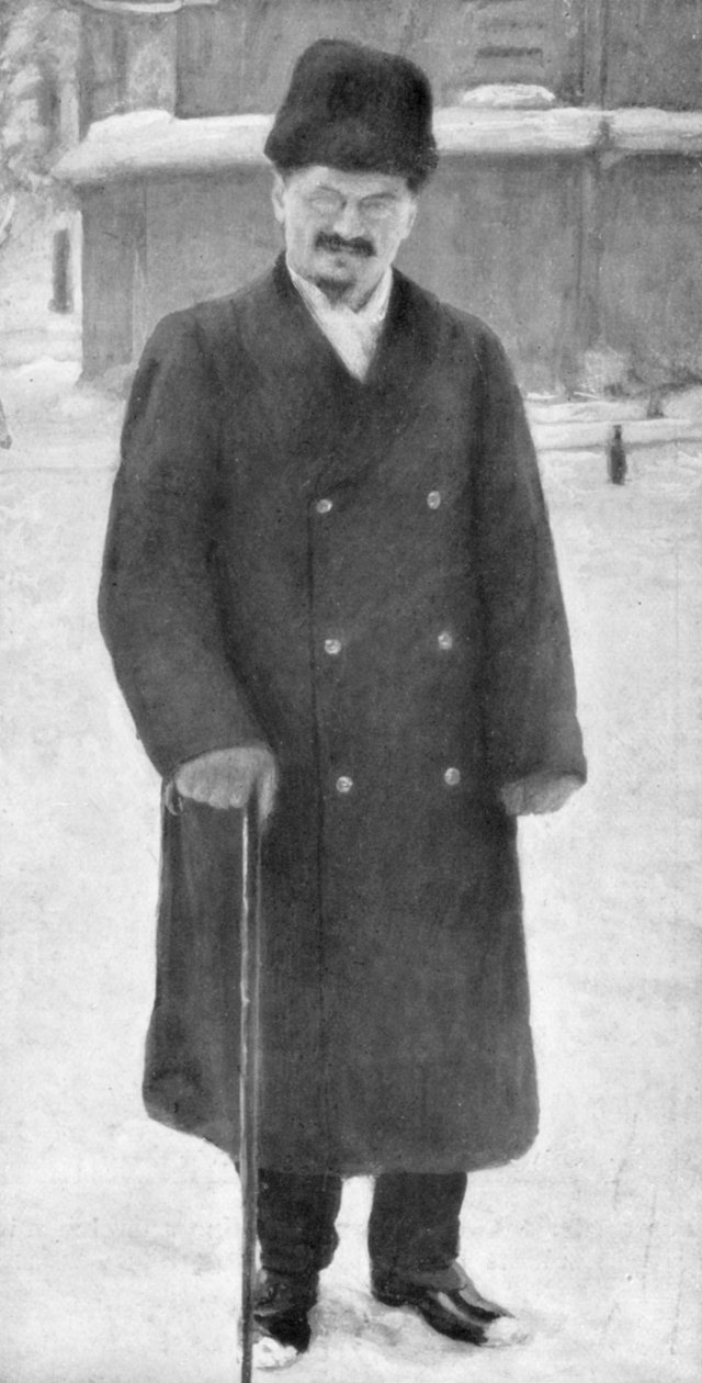 Leon Trocki w Brześciu Litewskim, 7 stycznia 1918, 1929 autorstwa Unbekannt